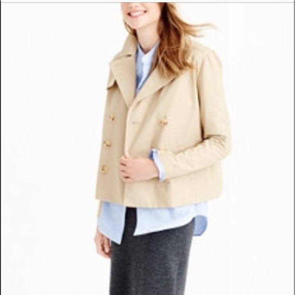 J. Crew Jackets & Blazers - J.Crew Swing Cropped Trench Coat